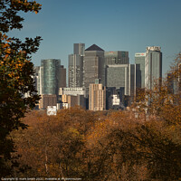 Buy canvas prints of canary wharf from greenwich park by mark Smith