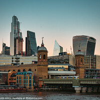 Buy canvas prints of cannon street train station and the city of london by mark Smith