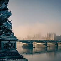 Buy canvas prints of misty morning, westminster by mark Smith