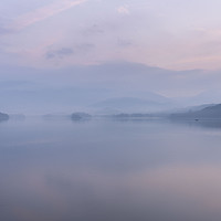 Buy canvas prints of Misty Morning Derwent Water by mark Smith