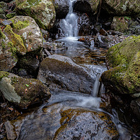 Buy canvas prints of waterfall alongside pathway to walla crag by mark Smith