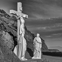 Buy canvas prints of Statue of the Crucifixion, Slea Head Drive  by mark Smith