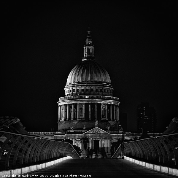 St Paul's at Night Framed Mounted Print by mark Smith