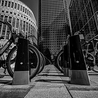 Buy canvas prints of Bojo Bikes, Canary Wharf by mark Smith