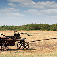 Buy canvas prints of old fire wagon on field by goce risteski