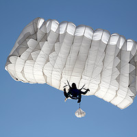 Buy canvas prints of parachutist on blue sky extreme sport  by goce risteski