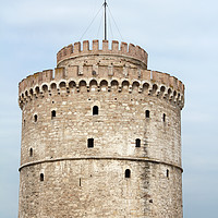 Buy canvas prints of Thessaloniki famous landmark white tower by goce risteski