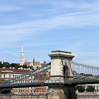 Buy canvas prints of famous chain bridge Budapest Hungary by goce risteski