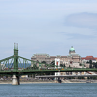 Buy canvas prints of Liberty bridge over Danube river Budapest by goce risteski