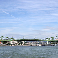 Buy canvas prints of Liberty bridge on Danube river Budapest by goce risteski