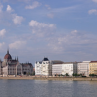 Buy canvas prints of Hungarian Parliament on Danube river Budapest city by goce risteski