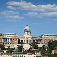 Buy canvas prints of royal castle on hill Budapest by goce risteski