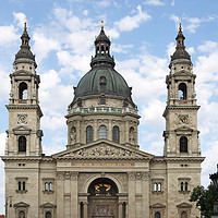Buy canvas prints of Saint Stephen's Basilica landmark Budapest Hungary by goce risteski