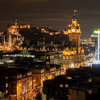 Buy canvas prints of Edinburgh City by night by Sylvan Buckley