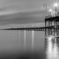 Buy canvas prints of Southend Pleasure Pier at Sunset by Dave Denby