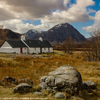 Buy canvas prints of Blackrock cottage - Glencoe Scotland  by David Tomlinson