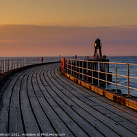 Buy canvas prints of Sunset Whitby  by David Tomlinson
