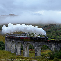 Buy canvas prints of The Jacobite - Glenfinnan Viaduct  by David Tomlinson