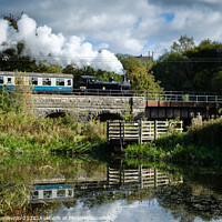 Buy canvas prints of 47298 heads for Bury - Autumn Steam Gala East Lancs Railway  by David Tomlinson