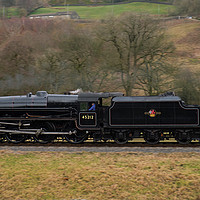 Buy canvas prints of Black 5 45212 - Panned  by David Tomlinson