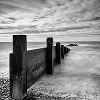 Buy canvas prints of The Groynes - Cleveleys Lancashire  by David Tomlinson
