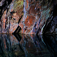 Buy canvas prints of Cave wall reflections by David Tomlinson