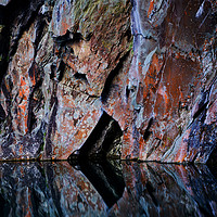Buy canvas prints of Cave wall reflections - Portrait by David Tomlinson
