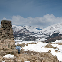 Buy canvas prints of Trigg point Loughrigg Fell - Cumbria  by David Tomlinson