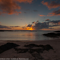 Buy canvas prints of Sunset at Arasaig Scotland  by David Tomlinson
