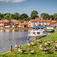 Buy canvas prints of Boats at Coltishall on Norfolk Broads by Stuart Atton