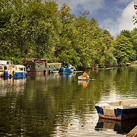 Buy canvas prints of Boats on River Bure by Stuart Atton