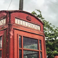 Buy canvas prints of Vintage British Red Telephone Box by Dale Brooks