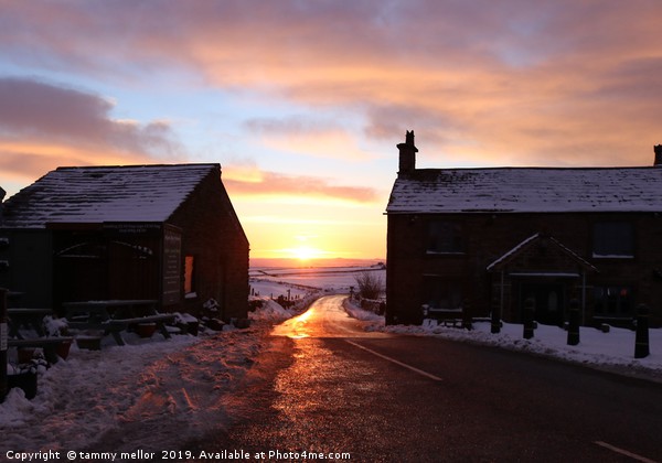 Breathtaking Winter Sunrise Picture Board by tammy mellor