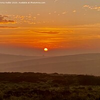 Buy canvas prints of Misty Sunrise over Staffordshire Moorlands by tammy mellor
