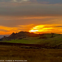Buy canvas prints of Majestic Sunset over the Roaches by tammy mellor