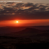 Buy canvas prints of sun setting over the roaches by tammy mellor