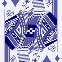 Buy canvas prints of KING OF DIAMONDS (LARGE) BLUE by OTIS PORRITT