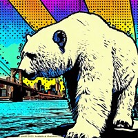 Buy canvas prints of POLAR BEAR IN THE CITY 8 by OTIS PORRITT