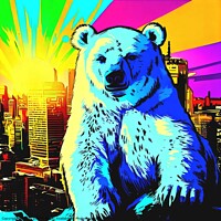 Buy canvas prints of POLAR BEAR IN THE CITY by OTIS PORRITT