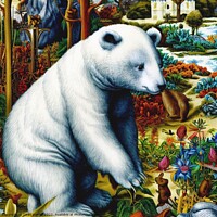 Buy canvas prints of Polar Bear (in the style of,Hieronymus Bosch) 4 by OTIS PORRITT