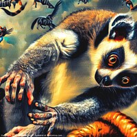 Buy canvas prints of Ring-tailed lemur (in the style of Pieter Bruegel the Elder) 8 by OTIS PORRITT