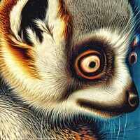Buy canvas prints of Ring-tailed lemur (in the style of Pieter Bruegel the Elder)  by OTIS PORRITT