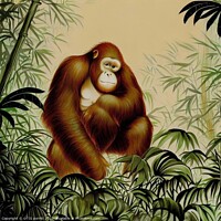 Buy canvas prints of Orangutan Ukiyo-e  by OTIS PORRITT