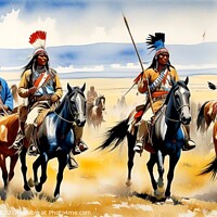 Buy canvas prints of PLAINS WARRIORS 8 by OTIS PORRITT