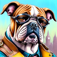 Buy canvas prints of STEAMPUNK DOG 5 by OTIS PORRITT