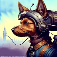 Buy canvas prints of STEAMPUNK DOG 7 by OTIS PORRITT