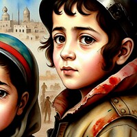 Buy canvas prints of CHILDREN OF WAR (CIVIL WAR) SYRIA 10 by OTIS PORRITT