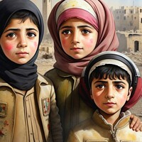 Buy canvas prints of CHILDREN OF WAR (CIVIL WAR) SYRIA 11 by OTIS PORRITT