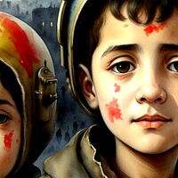 Buy canvas prints of CHILDREN OF WAR (CIVIL WAR) SYRIA 14 by OTIS PORRITT