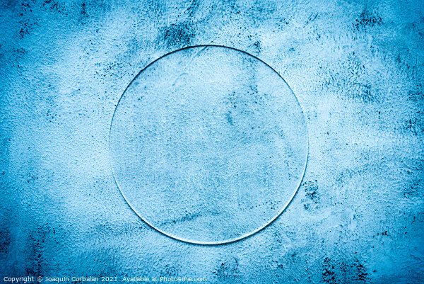 Marble background with a transparent circle in the center of lab Picture Board by Joaquin Corbalan